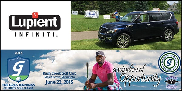 Lupient INFINITI and the 2015 QX80 at the 8th Annual Greg Jennings Celebrity Golf Classic