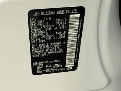 2026 INFINITI QX80 LUXE