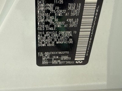 2026 INFINITI QX80 AUTOGRAPH