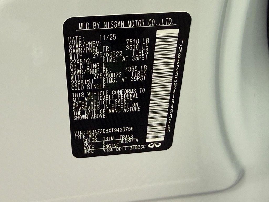 2026 INFINITI QX80 SPORT