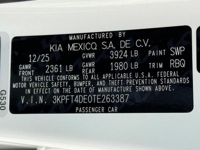 2026 Kia K4 LXS