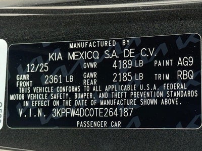 2026 Kia K4 GT-Line Turbo