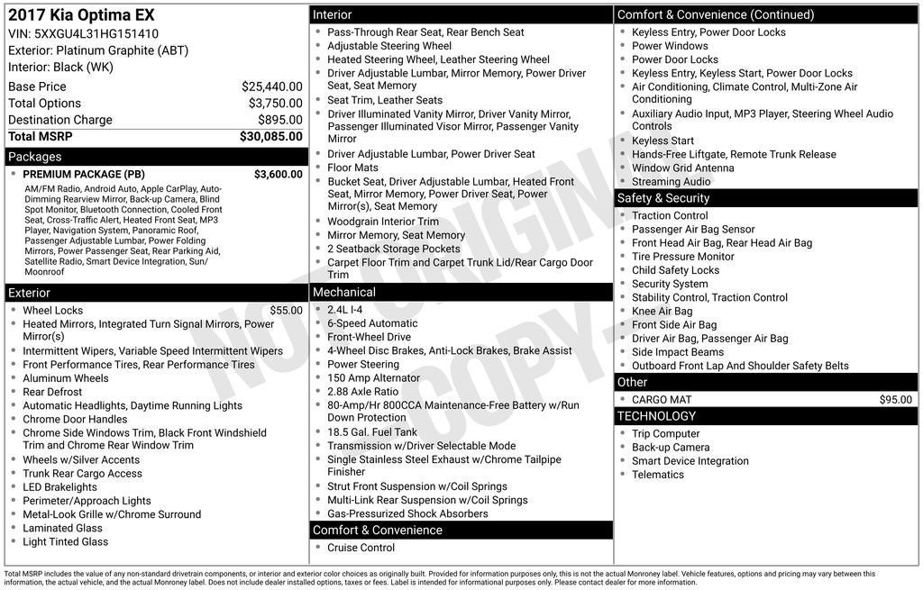 2017 Kia Optima EX