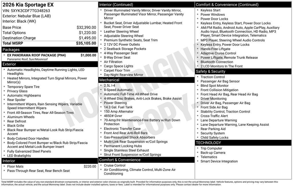 2026 Kia Sportage EX