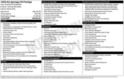 2026 Kia Sportage SX-Prestige