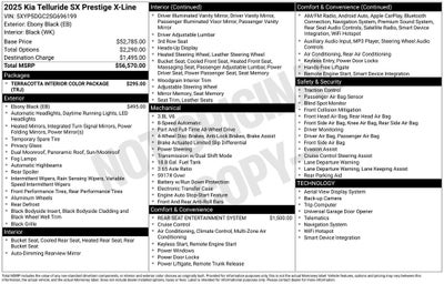2025 Kia Telluride SX-Prestige X-Line