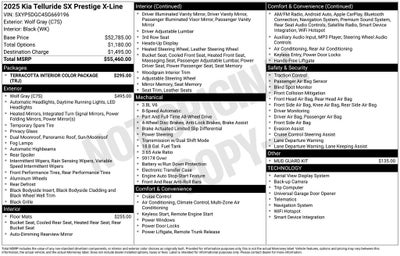 2025 Kia Telluride SX-Prestige X-Line