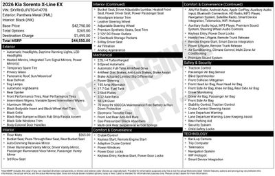 2026 Kia Sorento X-Line EX