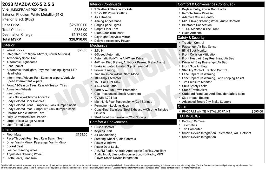 2023 Mazda Mazda CX-5 2.5 S