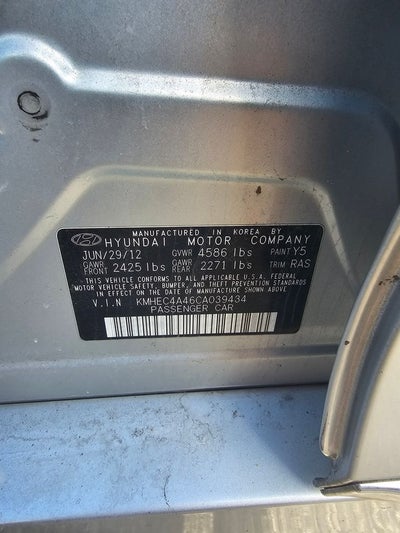 2012 Hyundai Sonata Hybrid Base