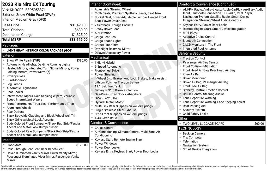 2023 Kia Niro EX Touring