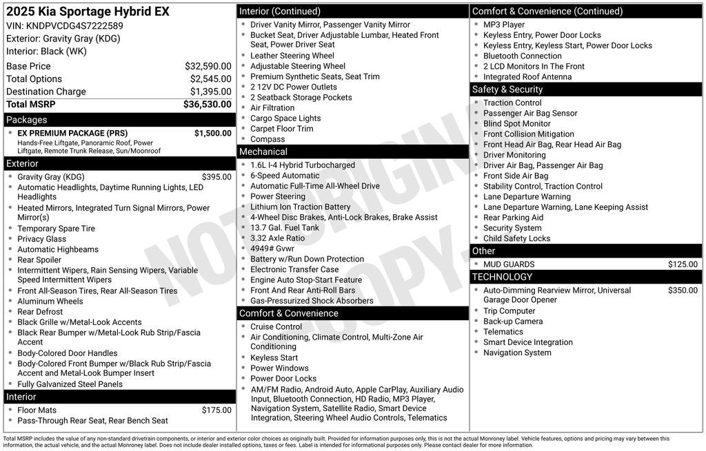 2025 Kia Sportage Hybrid EX
