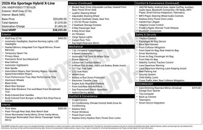 2026 Kia Sportage Hybrid EX