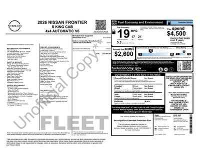 2026 Nissan Frontier S